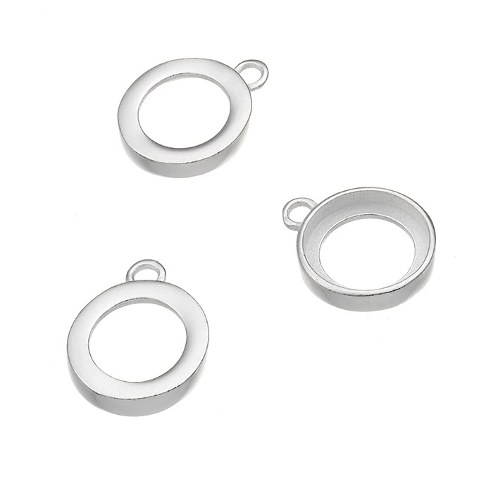 8mm openwork bezels with ring (10pcs)