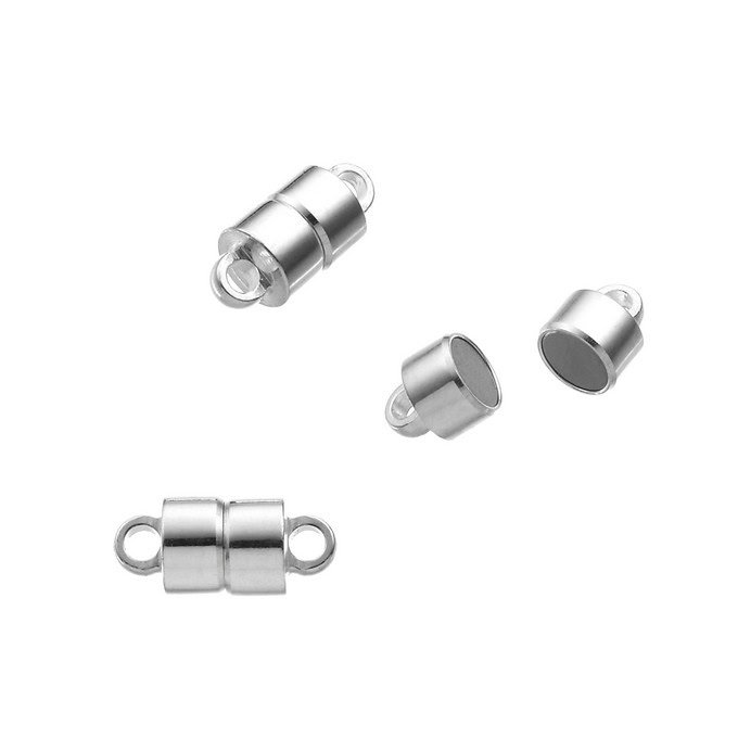 5mm magnetic clasp with 2 rings (5pcs)