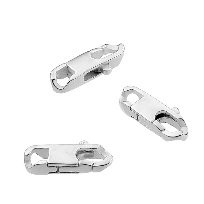 4mm rectangular lobster claw clasps for curb chain (5pcs)