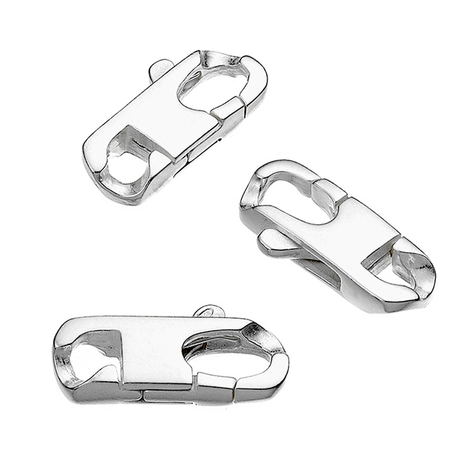 6,2mm rectangular lobster claw clasps for curb chain (5pcs)