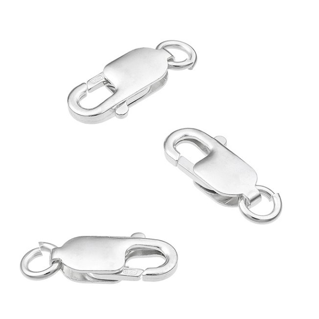 Chiusure moschettone rettangolare 16,1mm con anello aperto (circa 10pz)