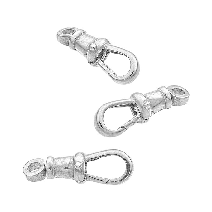 18,7×5,2mm lobster claw clasps with rotating ring (3pcs)