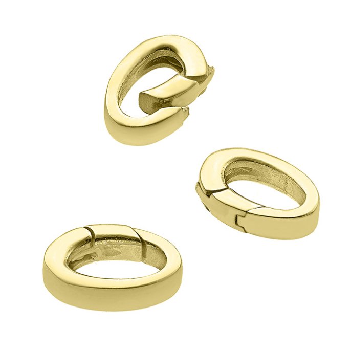 Yellow Gold 3µ – Oval lobster clasps 9x6mm (5pcs)