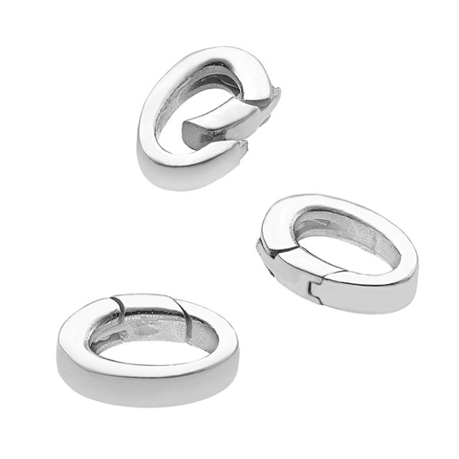 Chiusura ovale a moschettone 9x 6mm (5pz)