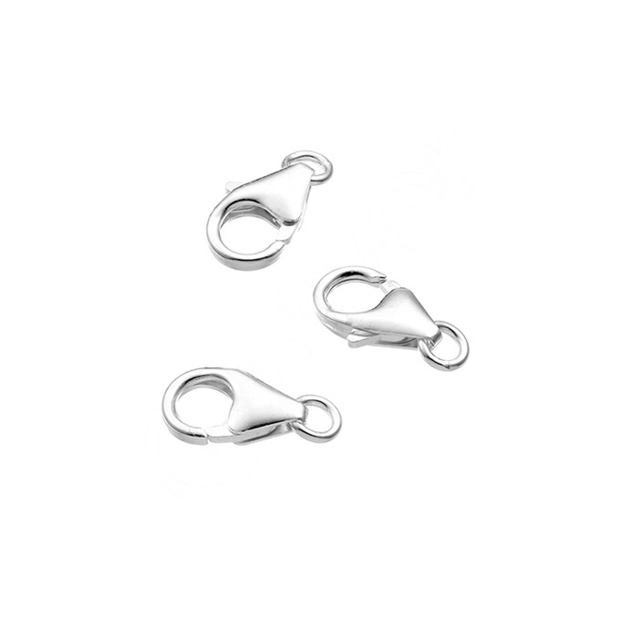 Carabiner clasps 7mm with ring (approx. 50pcs)