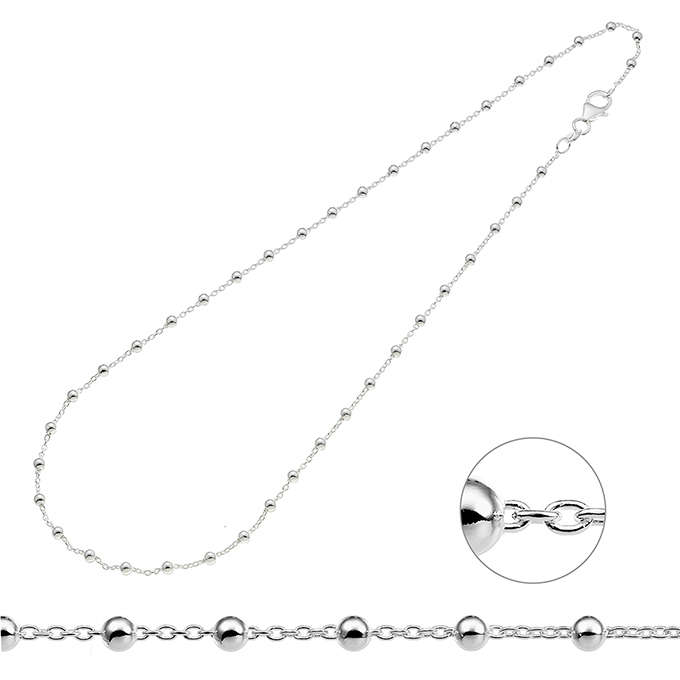 3mm bead ready-to-wear necklace 50cm (1pc)