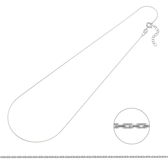 Catenina cardano 0,6mm 40+3cm estensione (1pz)