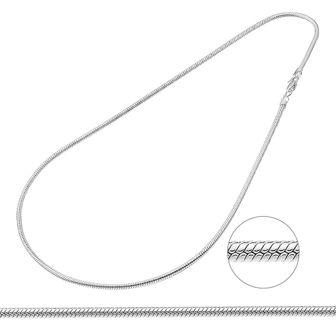 2,3mm snake ready-to-wear necklace 40cm (1pc)