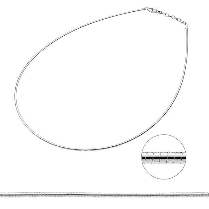 Catenina Omega 1,35mm 40+3cm estensione (1pz)