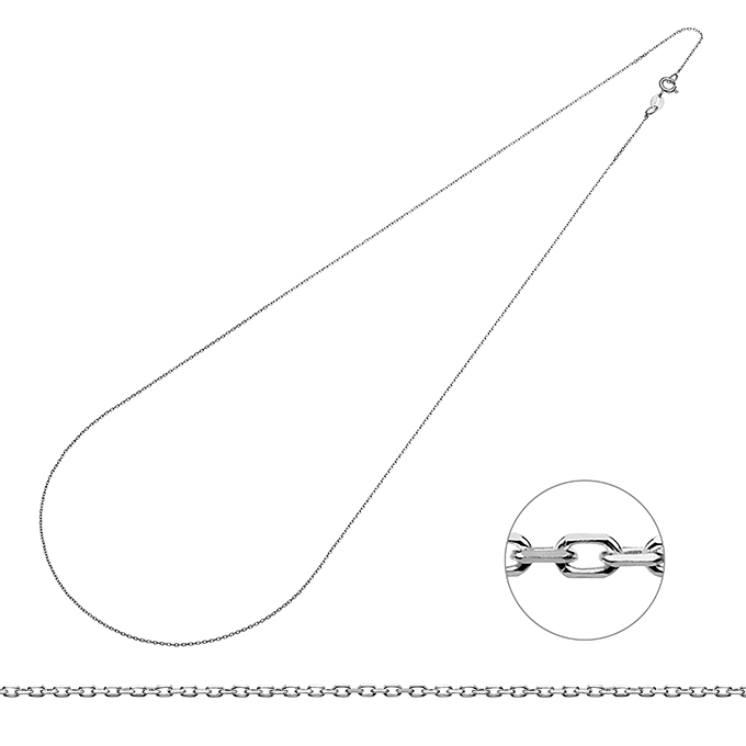 Ankerkette Facettiert 1mm 60cm (1Stk)