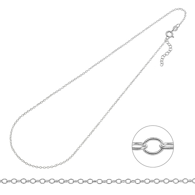 Collier forçat 1,5mm 40+3cm extension (1pc)