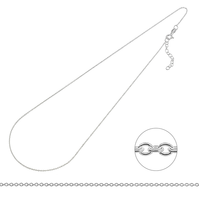 Collier forçat 1,2mm 40+5cm extension (1pc)