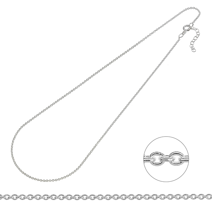 Collier forçat 1,5mm 50+5cm extension (1pc)