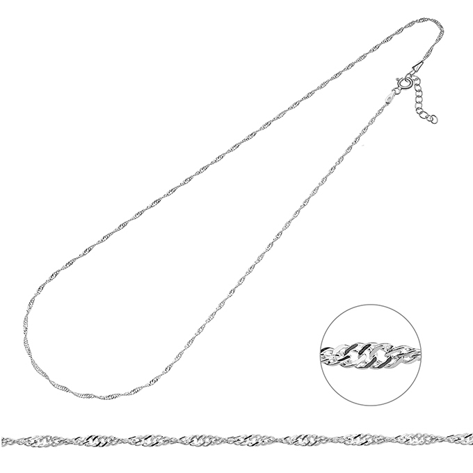 Panzerkette verdreht 1,4mm 40+3cm Verlängerung (1Stk)