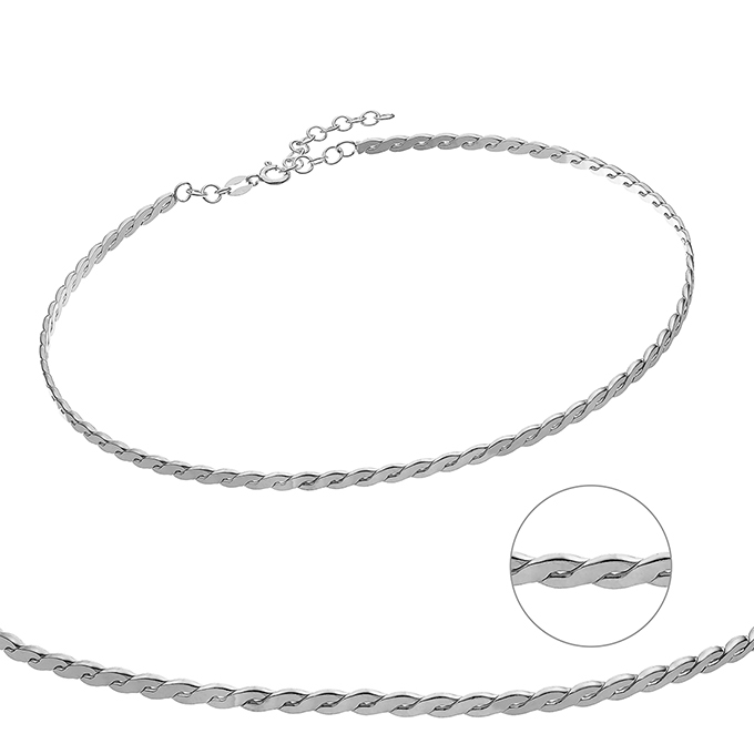 Sterling Silver White Rhodium