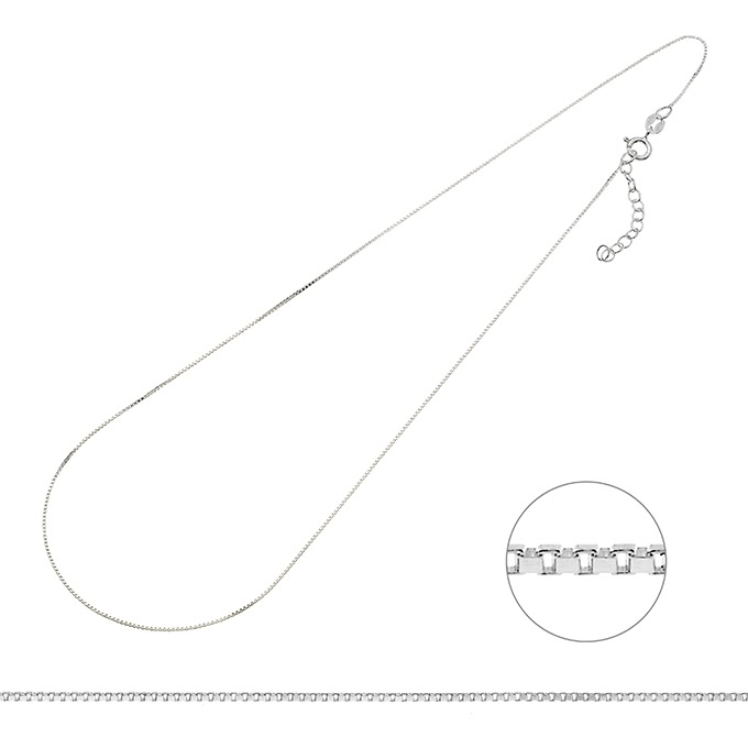 Catenina veneziana 0,6mm 50+5cm estensione (1pz)