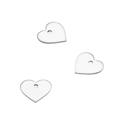 Pendentifs coeur 85x80mm trou 1mm polis miroir (10pcs)