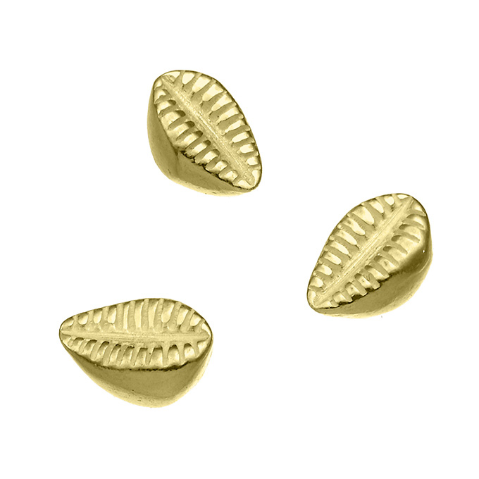 Doré Jaune 3µ – Passant coquillage 6mm avec trou 0,9mm (10pcs)