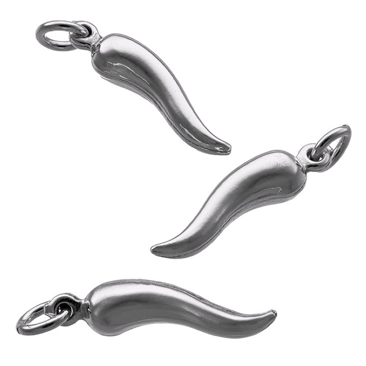 Rodiato Nero – Corno portafortuna 20mm (3pz)