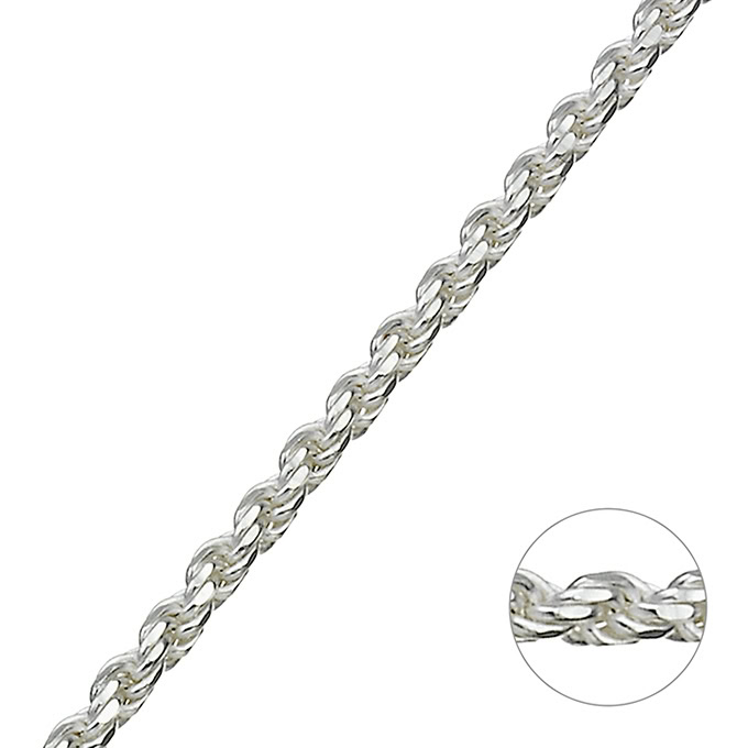 Faceted rope chain 1,4mm (1m)