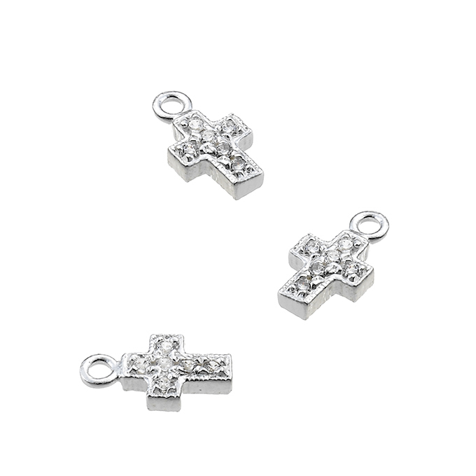 Crosses 6X8mm with zirconium 1 ring (5pcs)