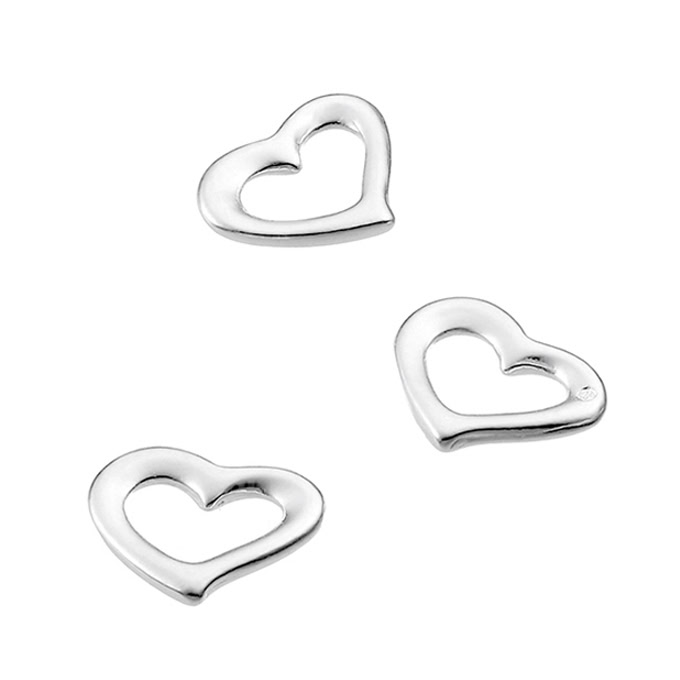 Heart shape pendants 11,5mm (20pcs)