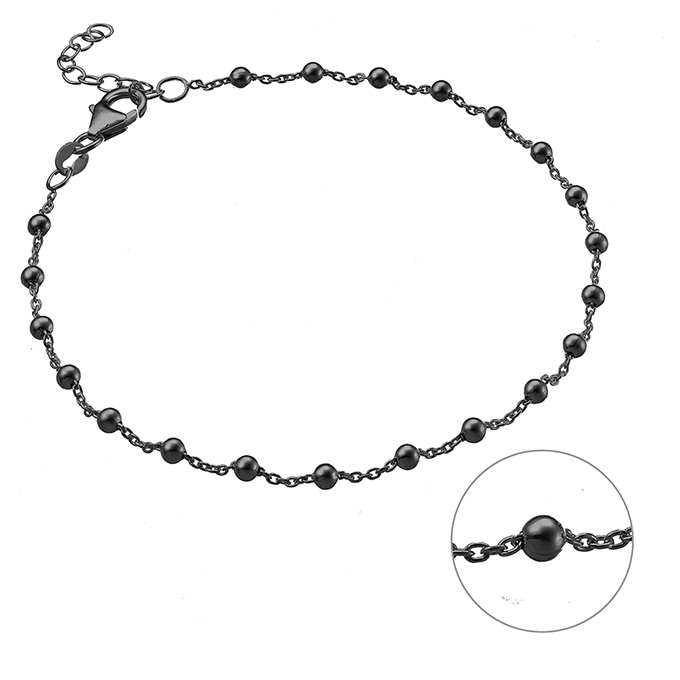 Sterling Silver Black Rhodium