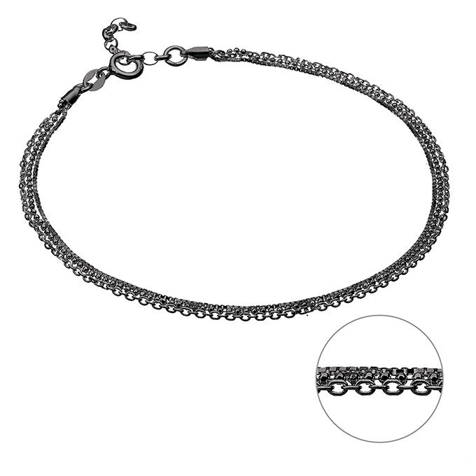 Sterling Silver Black Rhodium