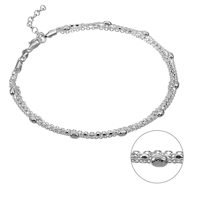 Sterling Silver White Rhodium