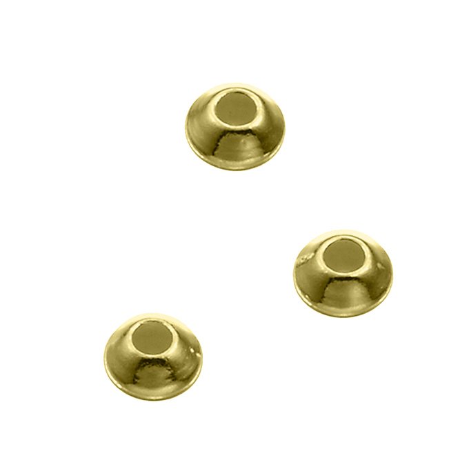 GOLDFILLED – Perle Kreiselform glatt 3,2mm Loch 1,2mm (100Stk)