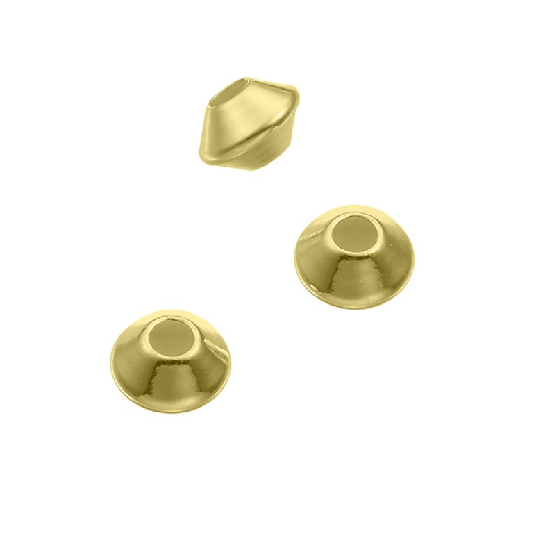 GOLDFILLED – Perle Kreiselform glatt 4,5mm Loch 1,8mm (100Stk)
