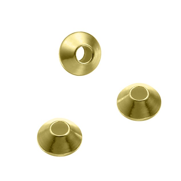 GOLDFILLED – Perle Kreiselform glatt 5,6mm Loch 2mm (50Stk)