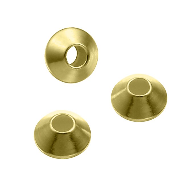 GOLDFILLED – Perlen Kreiselform glatt 6mm Loch 2,1mm (20Stk)