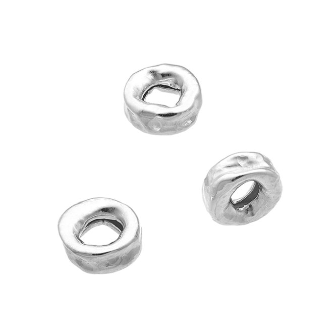 Rondelle deformate 6mm foro 2mm (ca. 10pz)