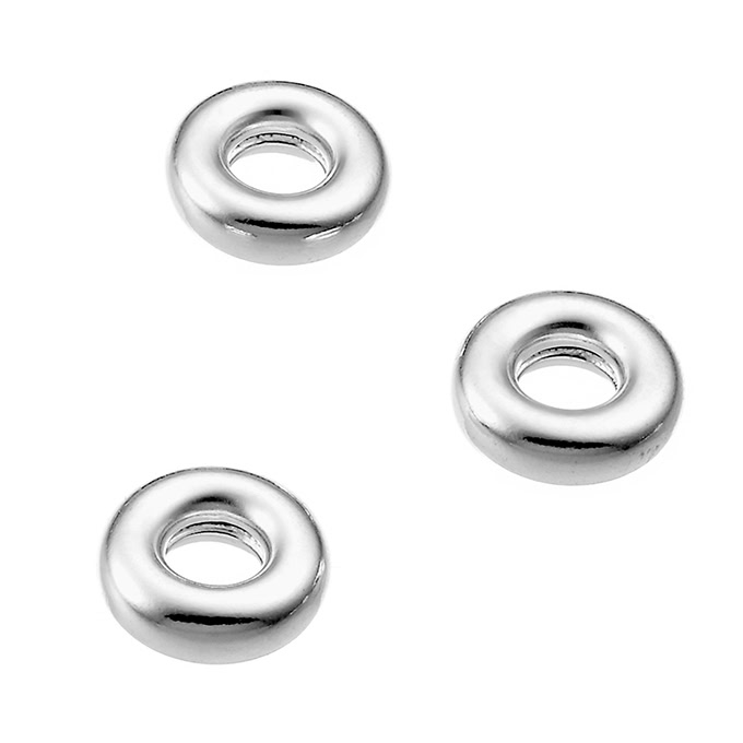 Glatte Donut Spacer 9mm Loch 3,8mm (10Stk)