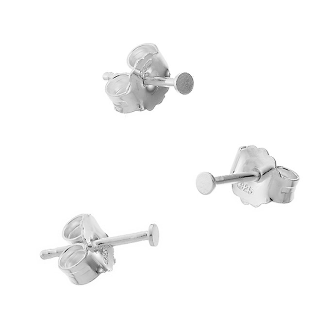 Ohrstecker mit Plättchen 2mm (40Stk)