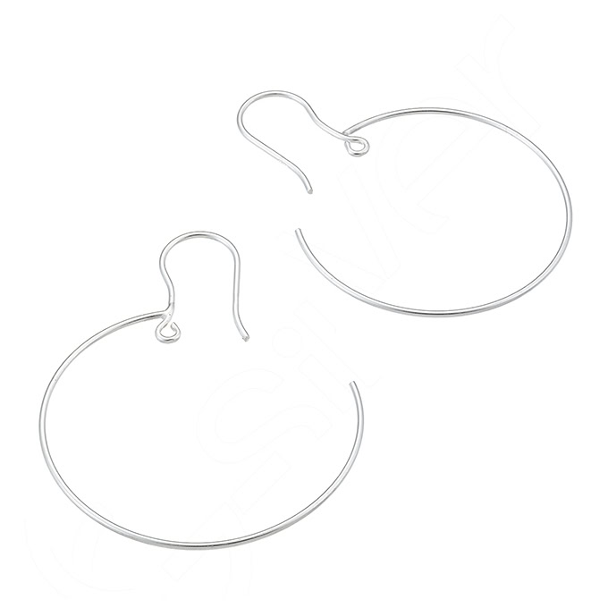 35mm hoop earrings with hook 0,9mm wire (3pairs)