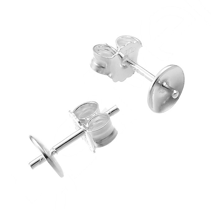 Clous d’oreilles coupelle 6mm avec tige (env. 20 paires)