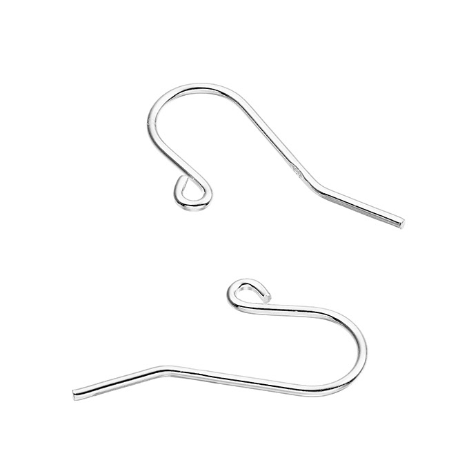 0,8mm wire hook earring supports (approx. 25pairs)