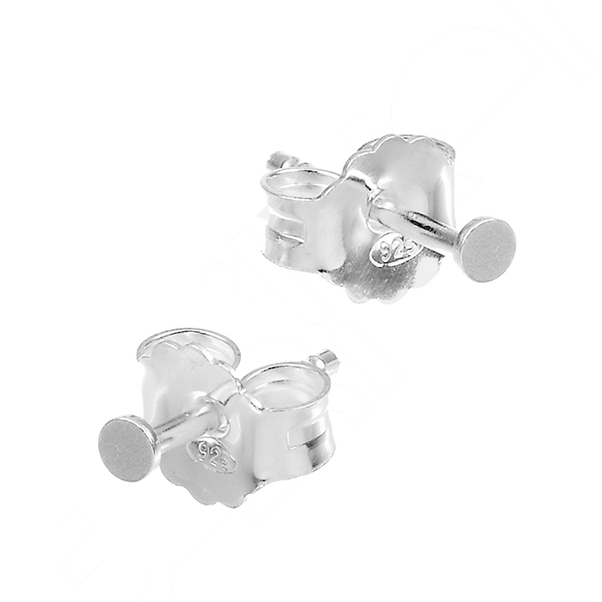 Tiges boucles d’oreilles 14mm tête plate 2mm (5 paires)