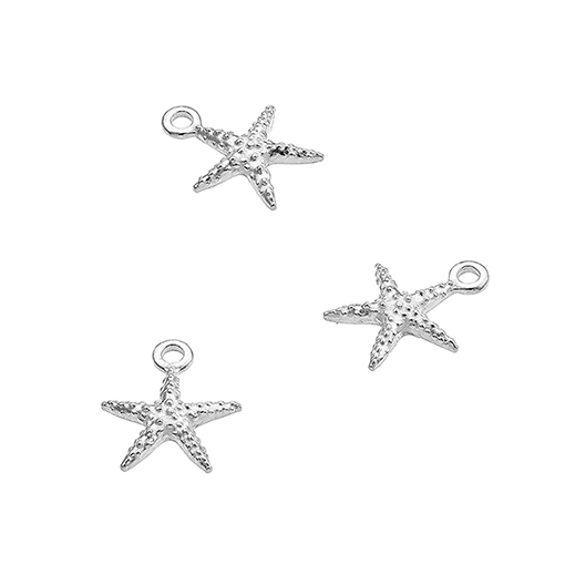 8x10mm star fish charms with ring (10pcs)