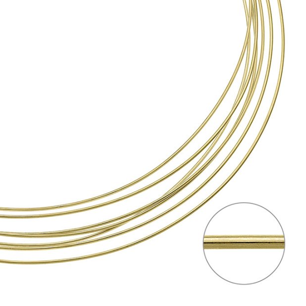 GOLDFILLED – Runder Draht 1mm biegsam (1m)