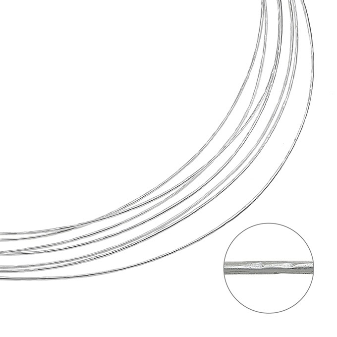 1mm round hammered pliable wire (3m)