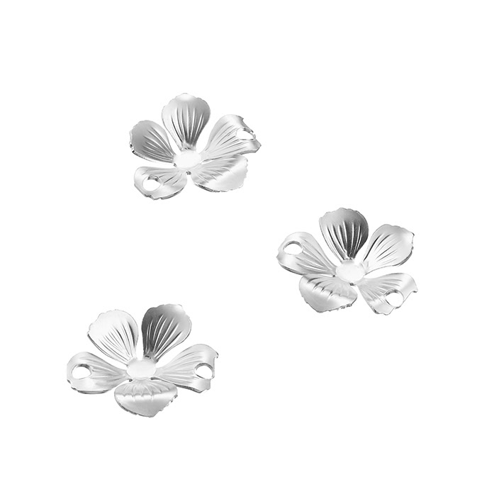 11mm concave flower charms 2 holes (20pcs)