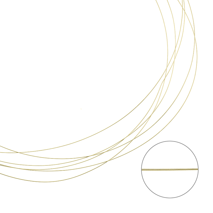 GOLDFILLED 12K – Filo tondo diametro 0,3mm semi-duro flessibile (1m)
