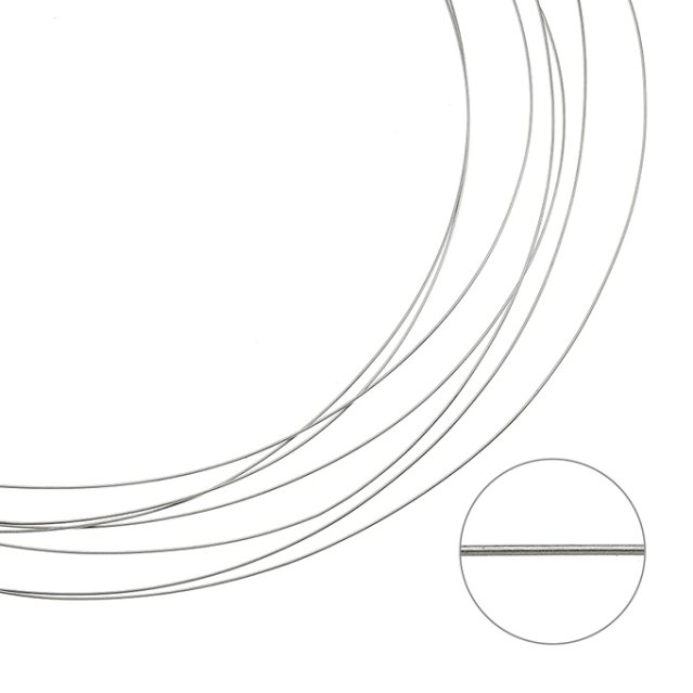 Weiss Rhodiniert – SILVERFILLED – Runder Draht 0,4mm halbhart (5m)