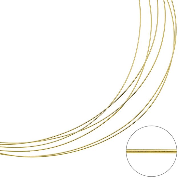 GOLDFILLED 12K – Filo tondo 0,5mm semi-duro flessibile (1m)