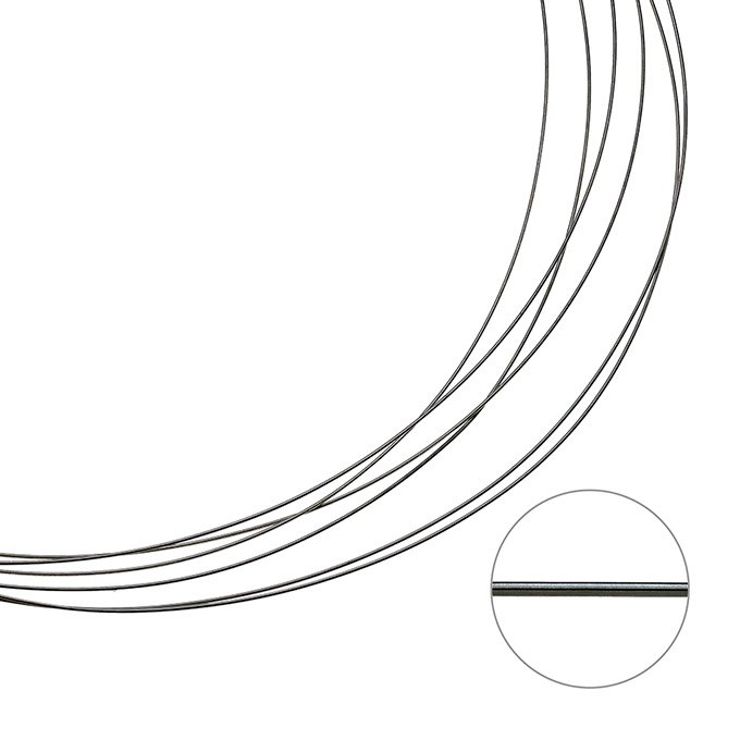 Rhodié Noir – SILVERFILLED – Fil 0,5mm demi-dur (3m)