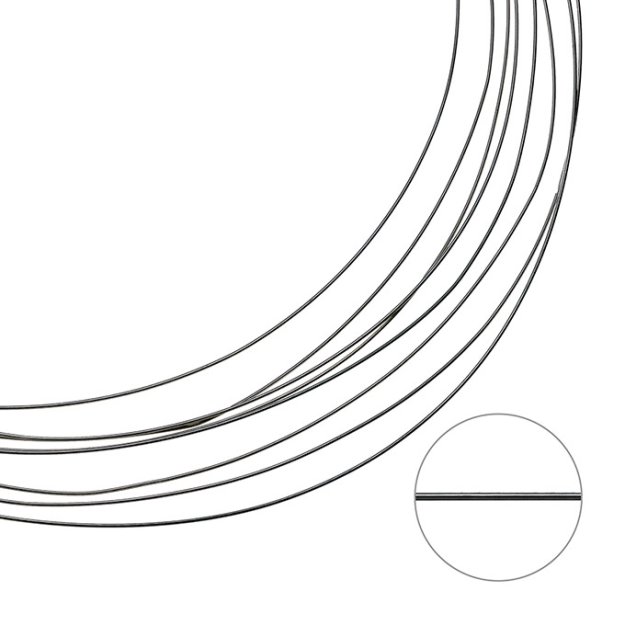 Rhodié Noir – SILVERFILLED – Fil diametre 0,6mm demi-dur (3m)