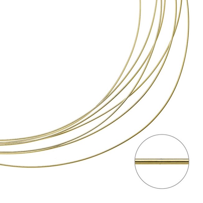 GOLDFILLED – Runder Draht 0,7mm biegsam (1m)